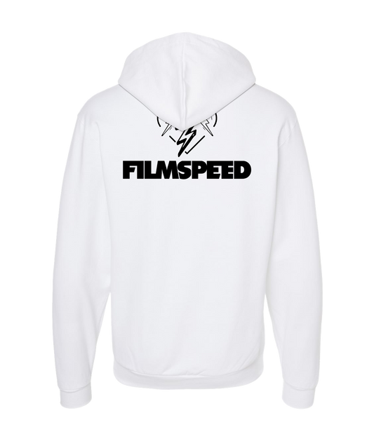FILMSPEED - BOLT HEART - White Zip Up Hoodie