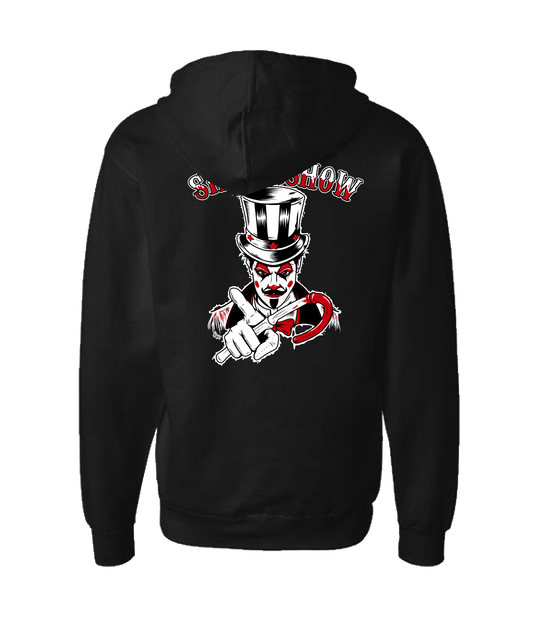 Fuzzy Monkey Films - Ringmaster - Black Zip Up Hoodie