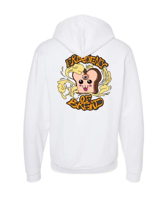 The Frequency of Bread - Logo - White Zip Hoodie