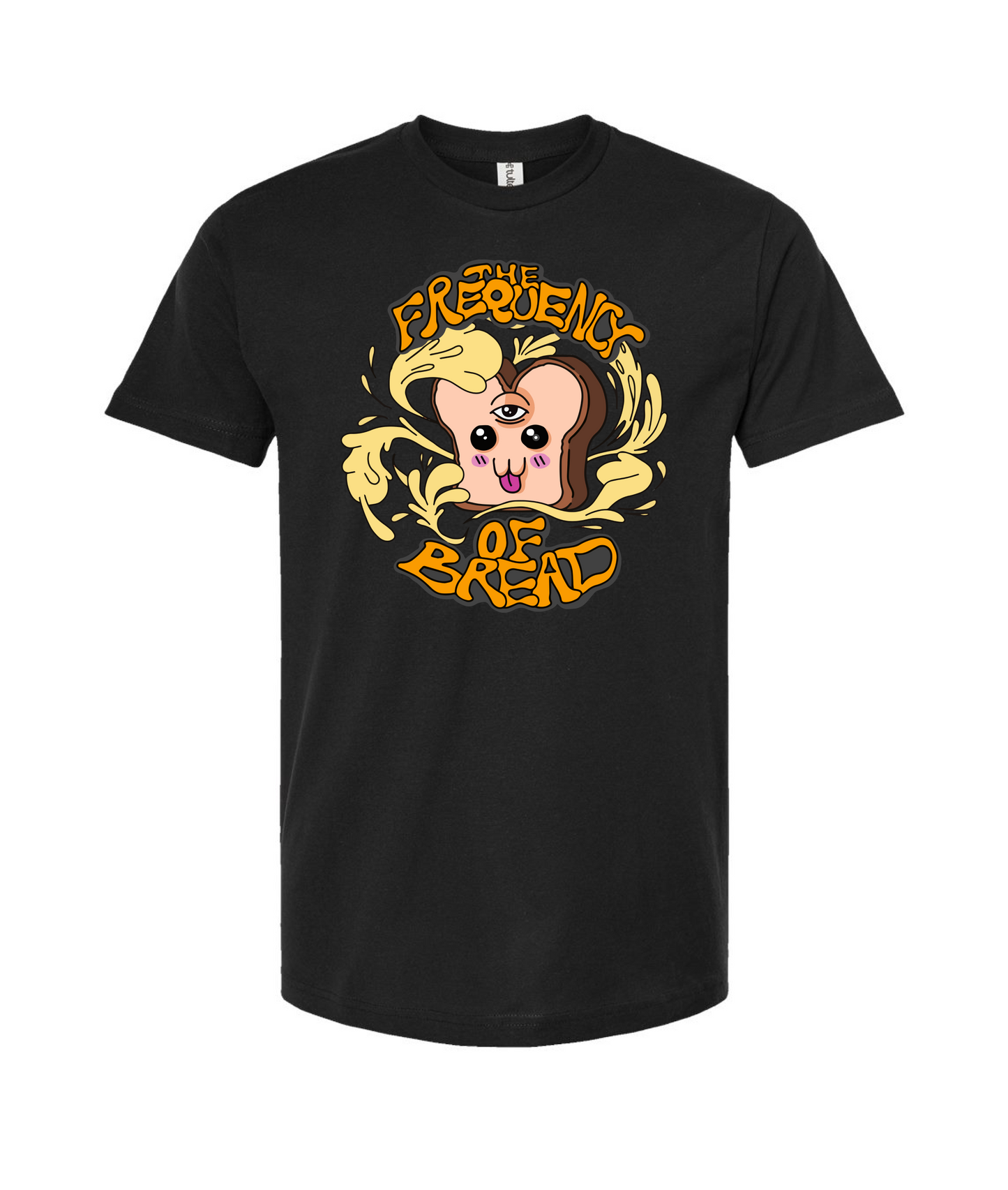 The Frequency of Bread - Logo - Black T-Shirt