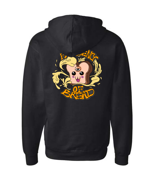 The Frequency of Bread - Logo - Black Zip Hoodie