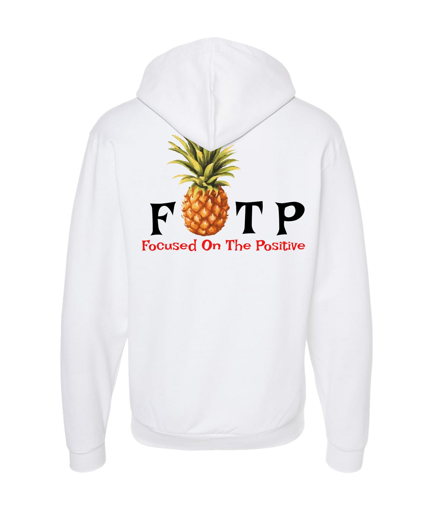 V-FOTPTOP - PINEAPPLE - White Zip Up Hoodie