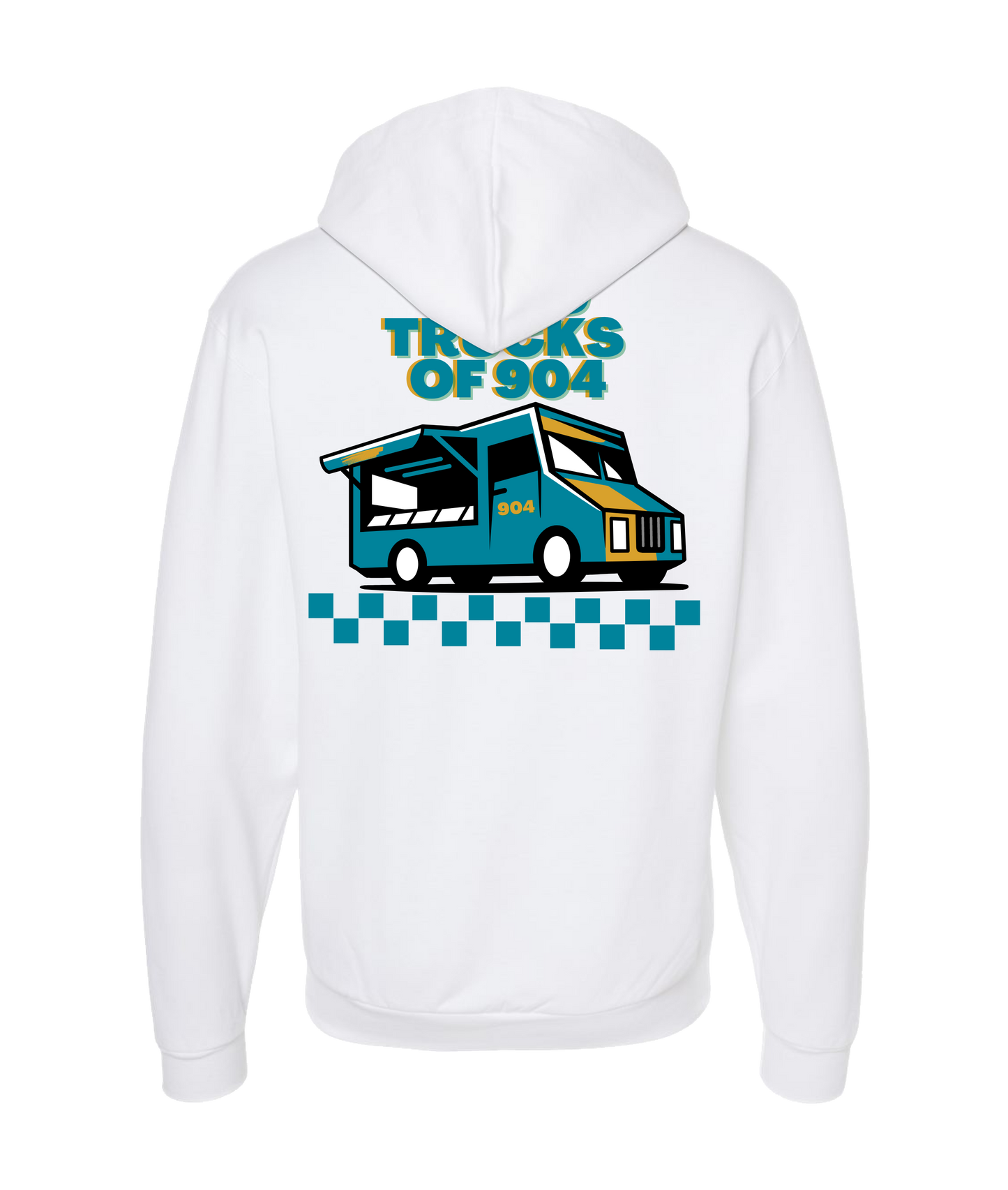 Foodtrucksof904 - The 904 - White Zip Up Hoodie