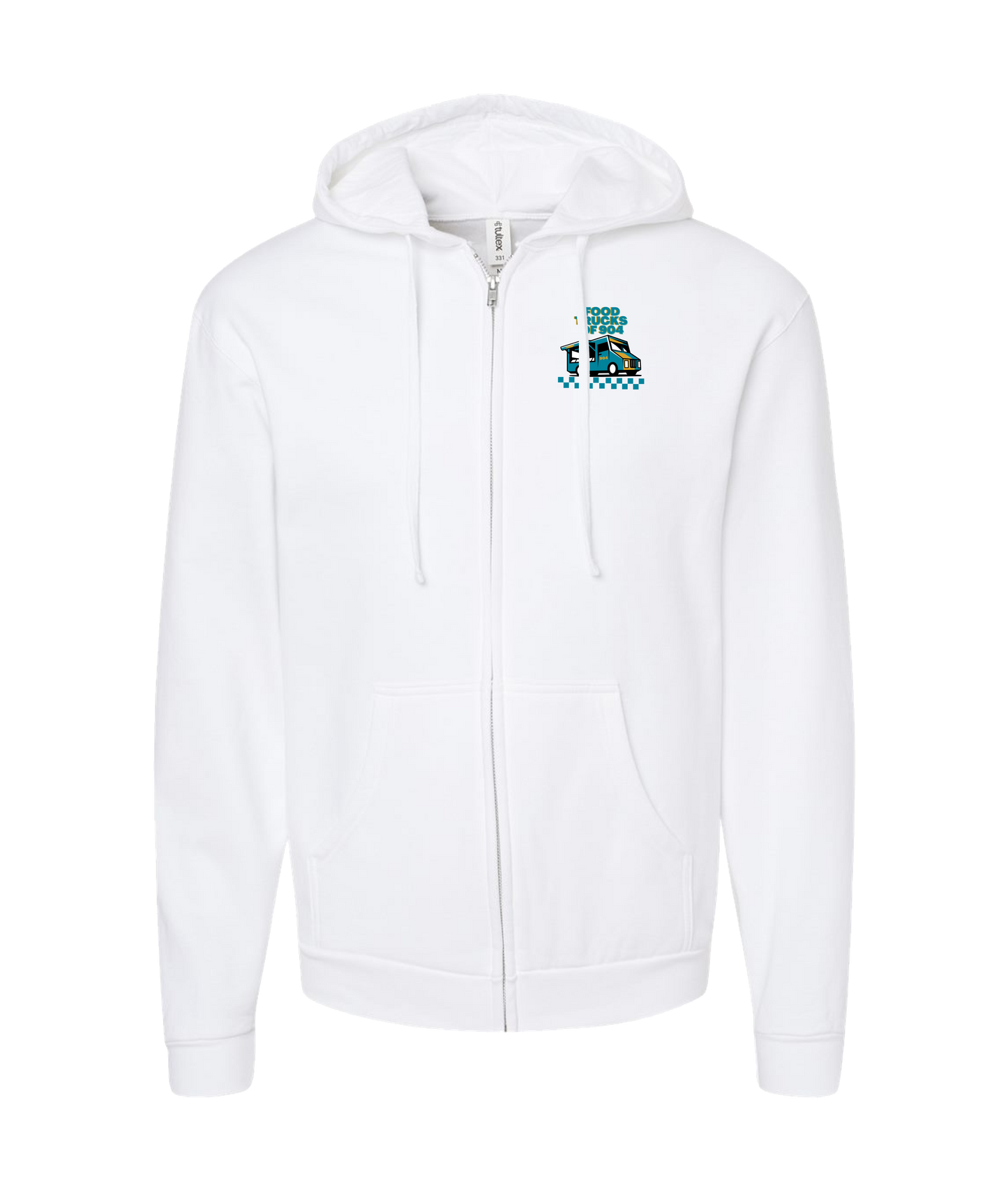 Foodtrucksof904 - The 904 - White Zip Up Hoodie