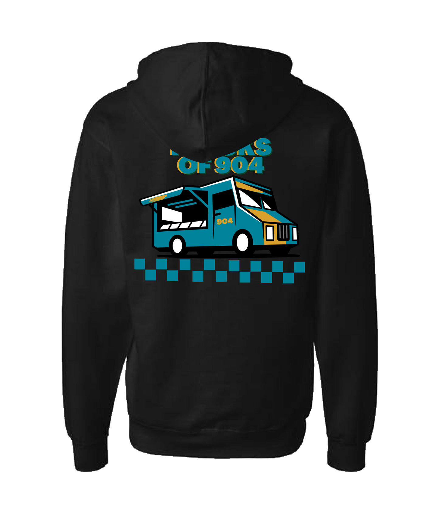 Foodtrucksof904 - The 904 - Black Zip Up Hoodie