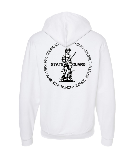 V-SGATOP - STATE GUARD - White Zip Up Hoodie