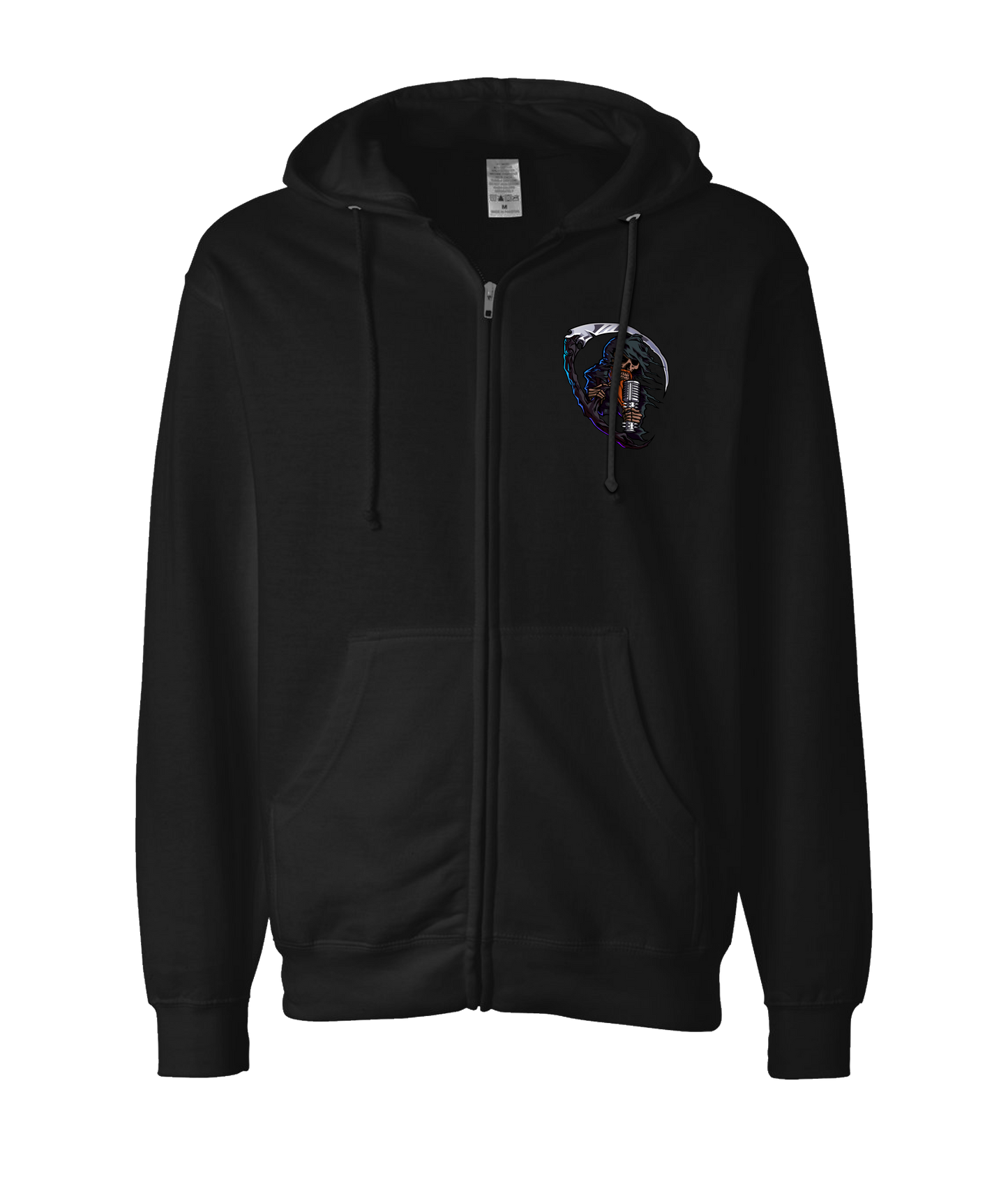 Grim Beard Productions - Grim Reaper - Black Zip Up Hoodie