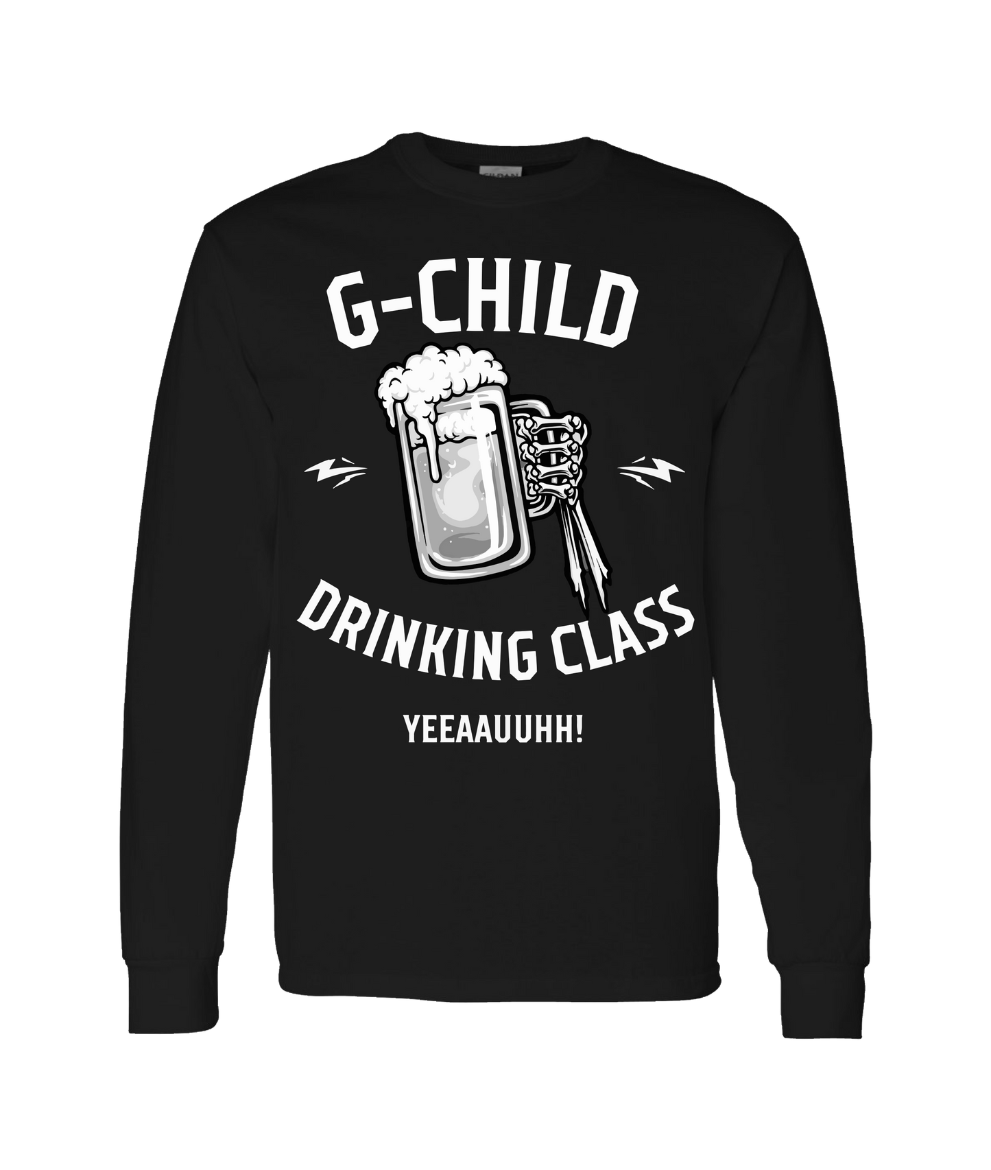 V-GCHTOP - DRINKING CLASS - Black Long Sleeve T