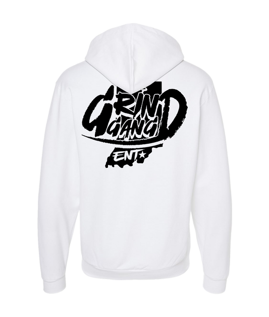 GRIND GANG ENT. LLC - INDIANA GRIND 2 - White Zip Up Hoodie