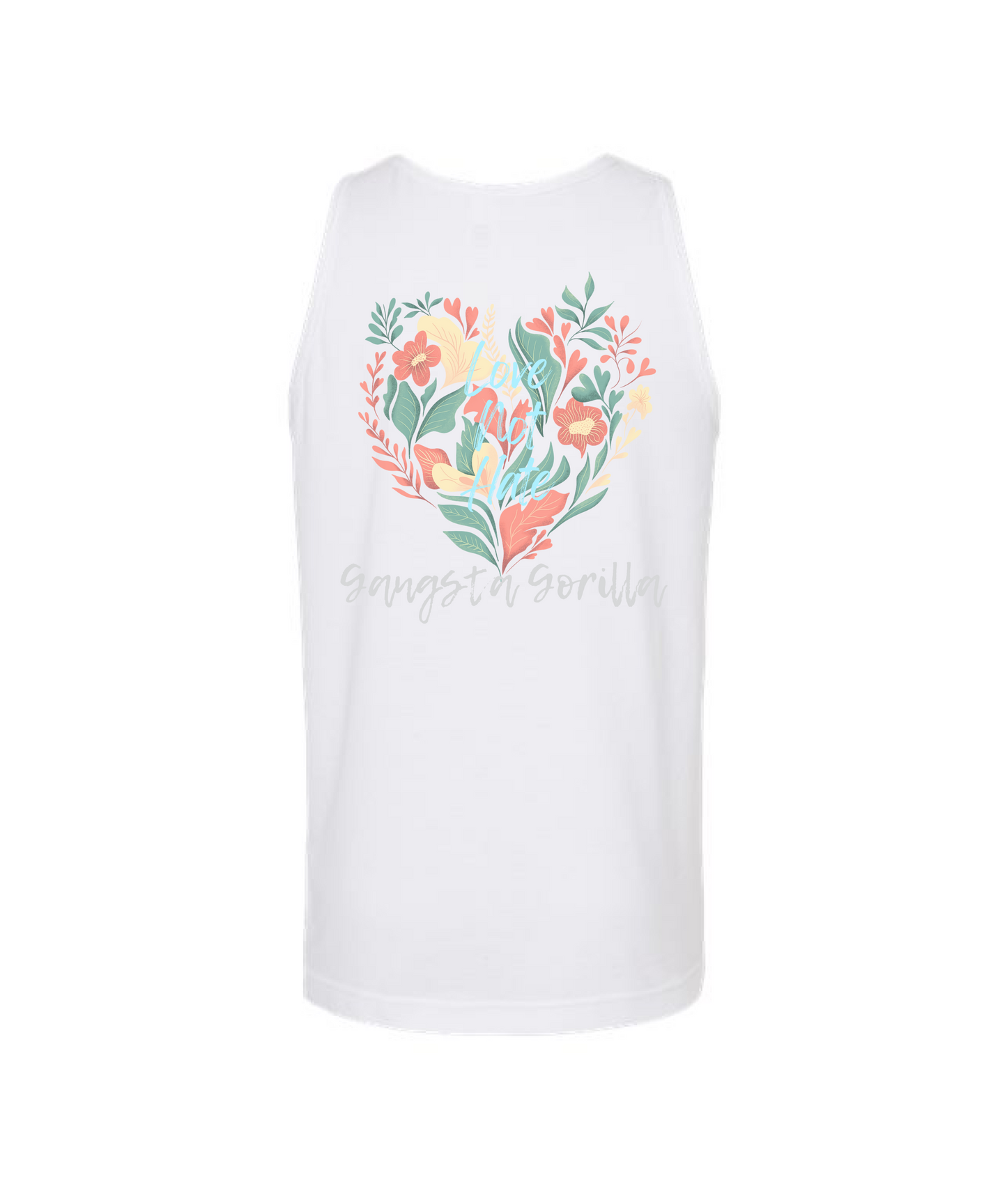 V-GGEATOP - LOVE NOT HATE - White Tank Top