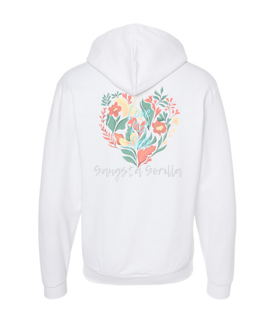 V-GGEATOP - LOVE NOT HATE - White Zip Up Hoodie
