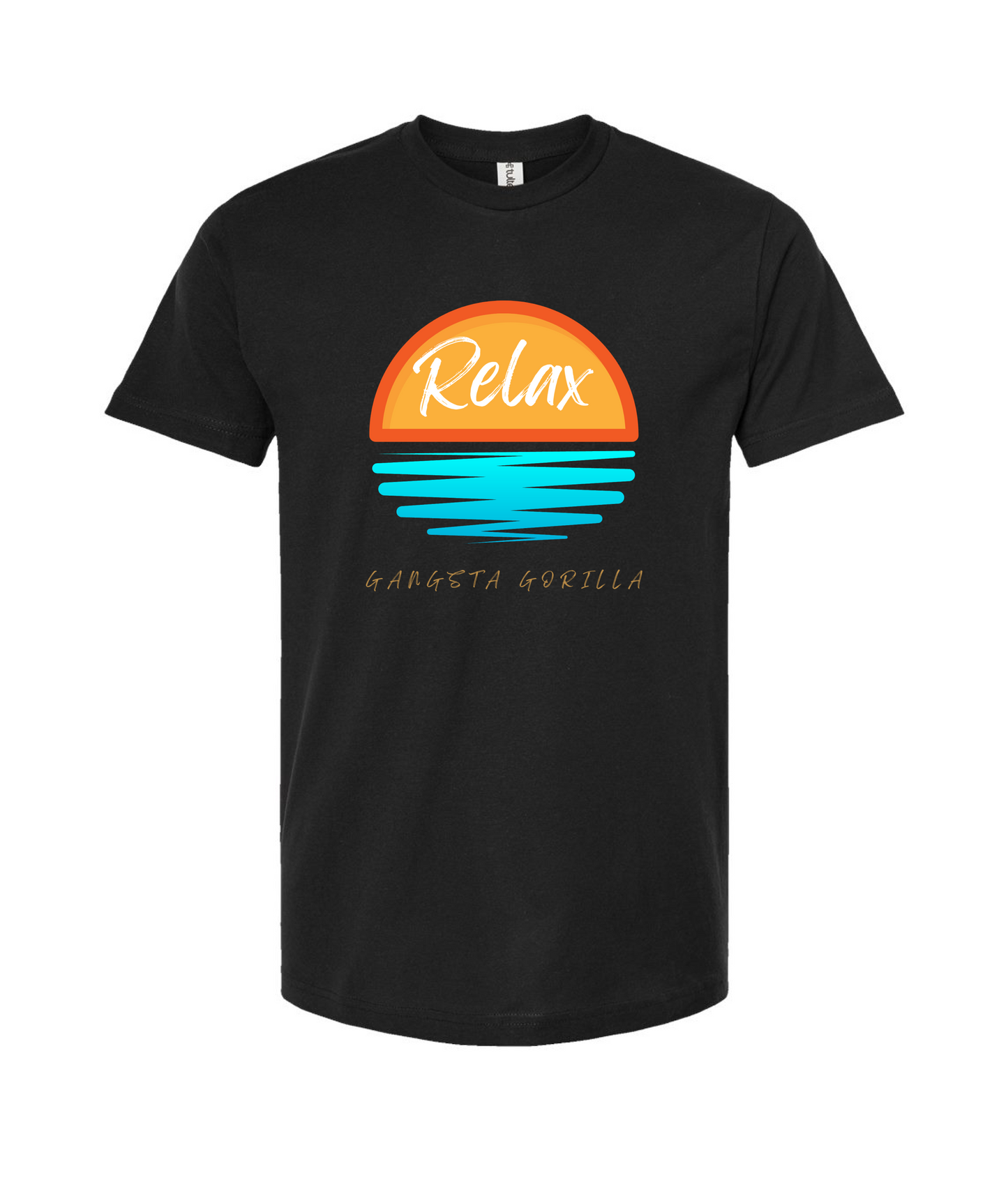 Gangsta Gorilla Extracts and Apparel - RELAX - Black T Shirt