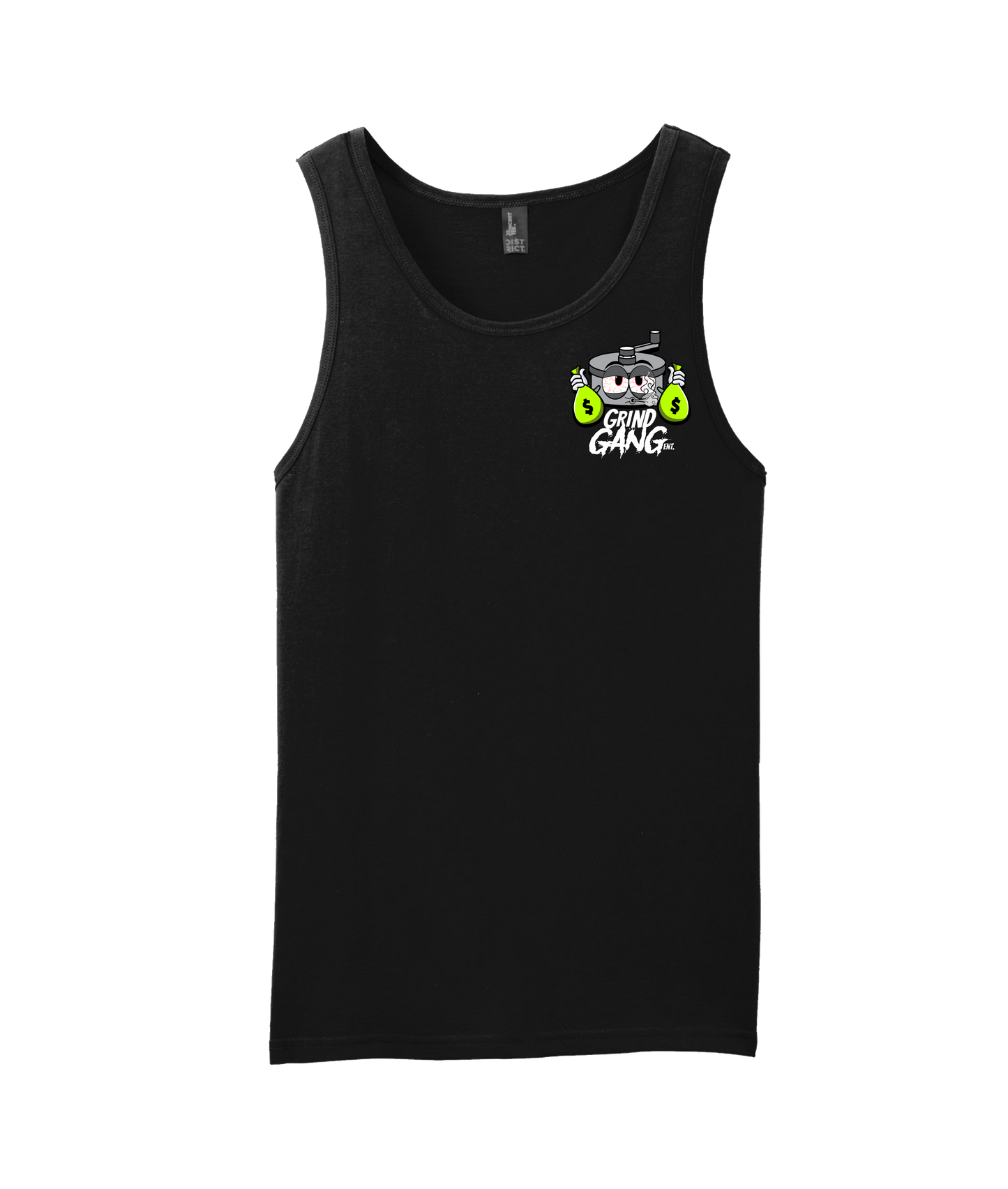 GRIND GANG ENT. LLC - SILVER GRINDER - Black Tank Top
