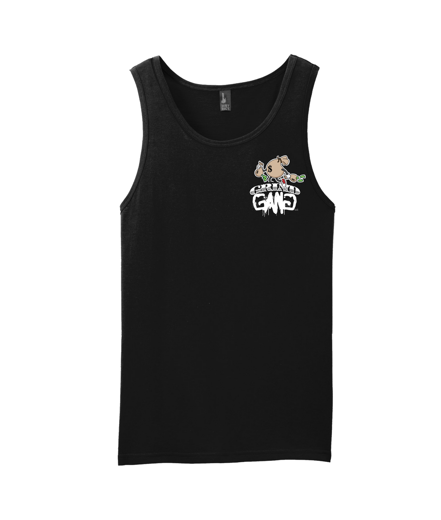 GRIND GANG ENT. LLC - MONEY BAG LOGO 1 - Black Tank Top