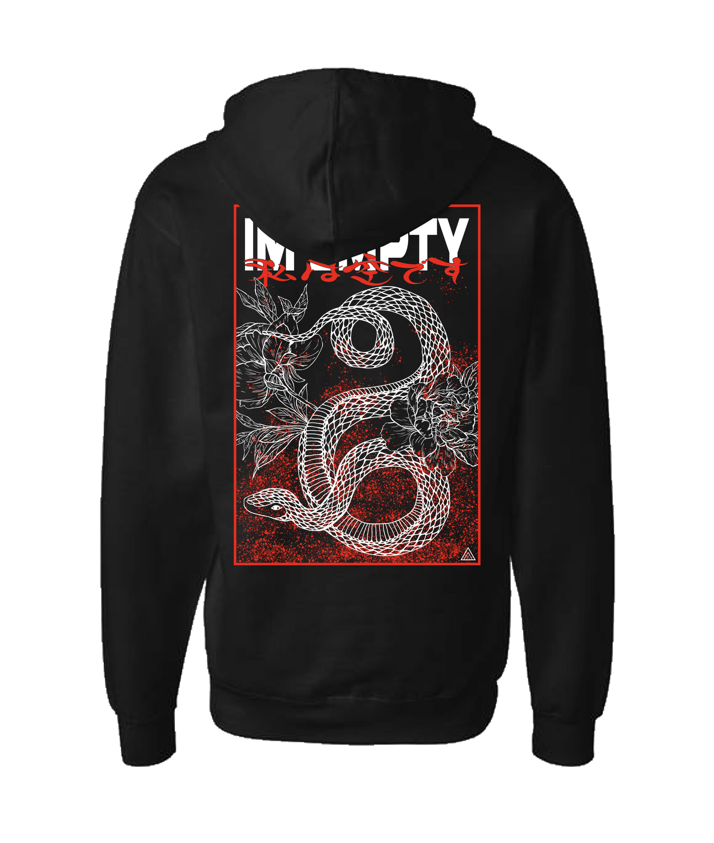 Glass Lotus - IM EMPTY - Black Zip Up Hoodie