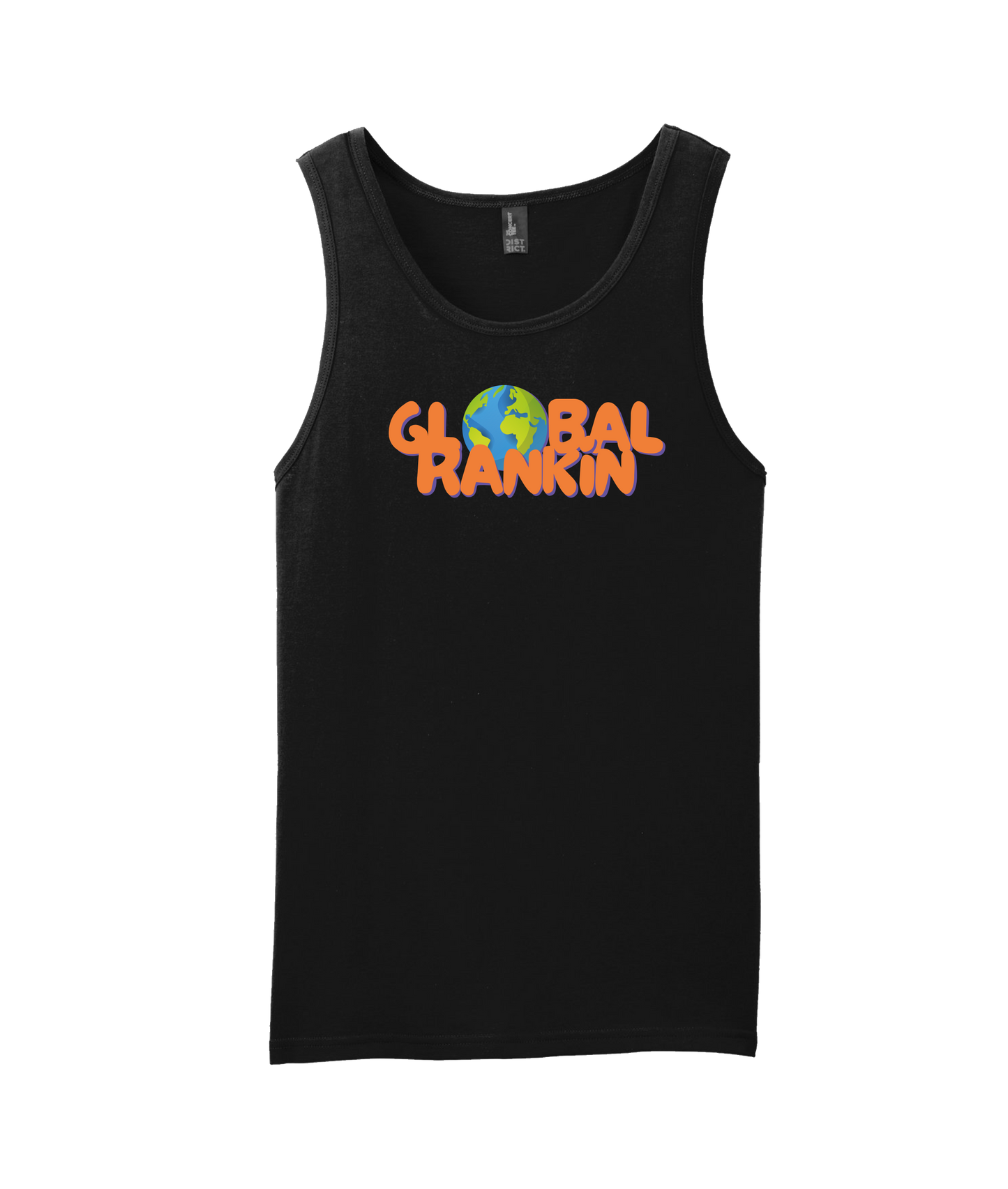 Global Rankin - Orange Logo - Black Tank Top
