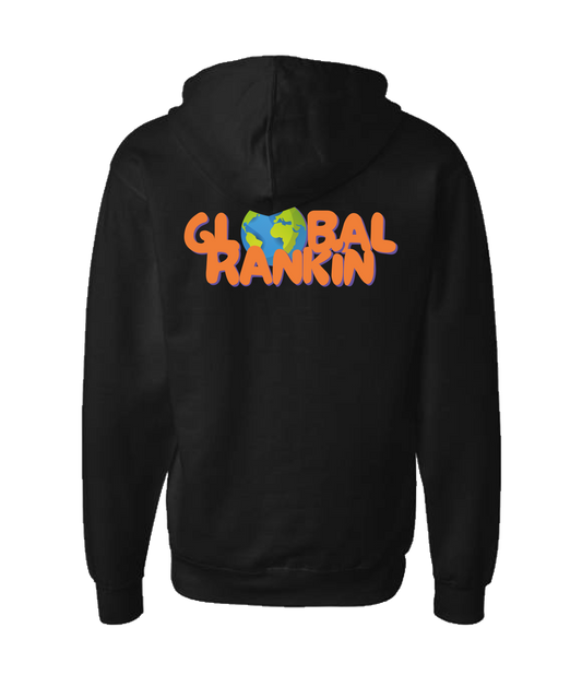 Global Rankin - Orange Logo - Black Zip Up Hoodie