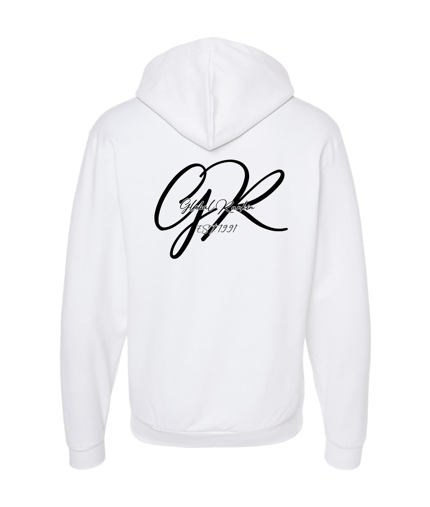 Global Rankin - Initials EST 1991 - White Zip Up Hoodie