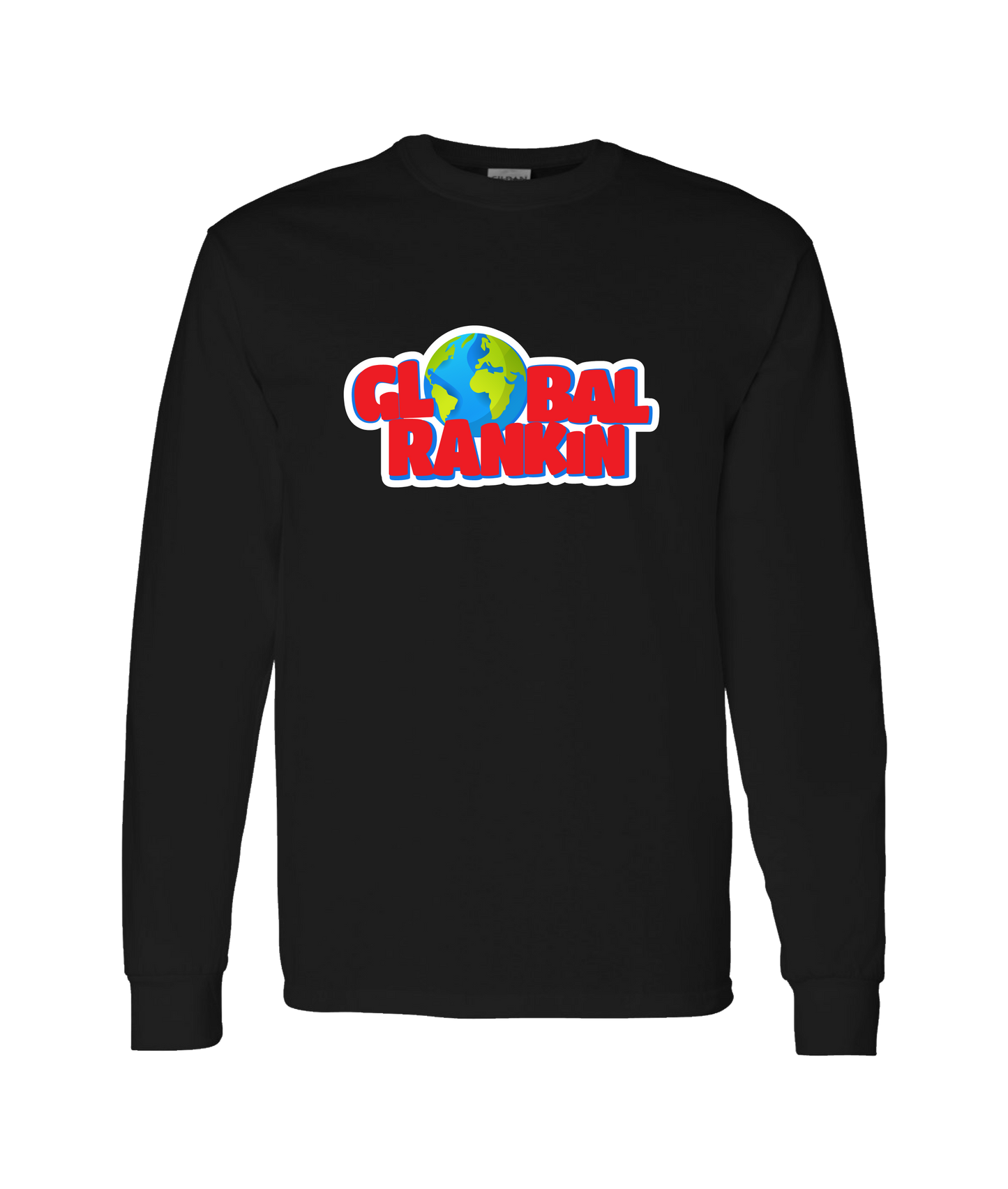 Global Rankin - Red Logo - Black Long Sleeve T