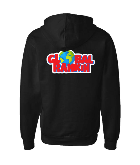 Global Rankin - Red Logo - Black Zip Up Hoodie