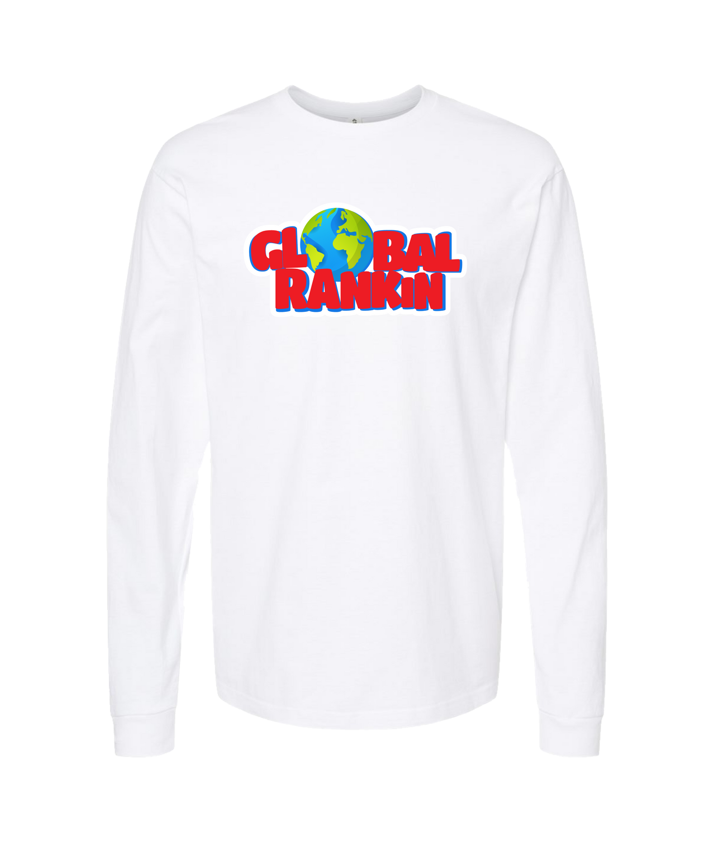 Global Rankin - Red Logo - White Long Sleeve T