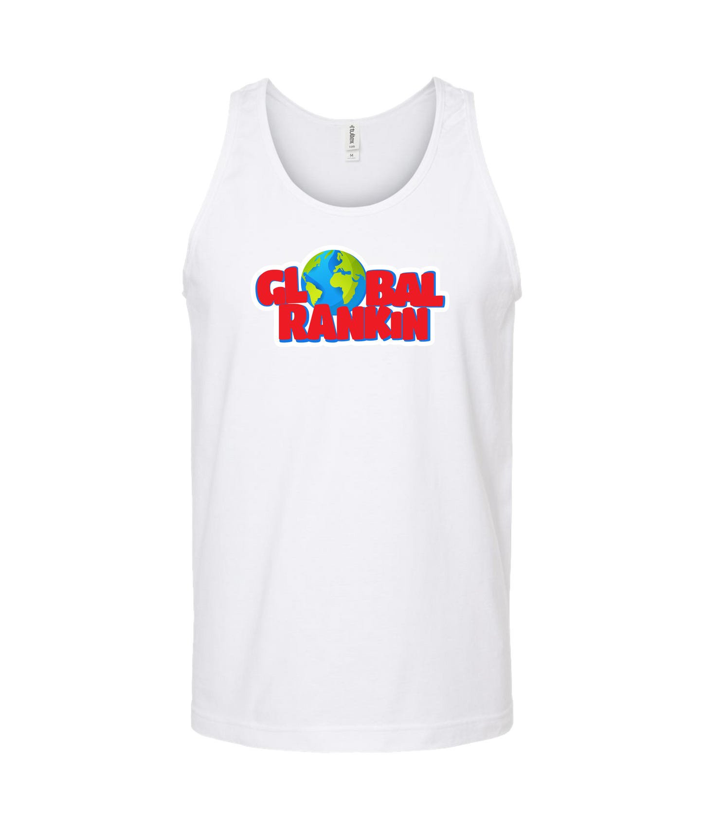Global Rankin - Red Logo - White Tank Top