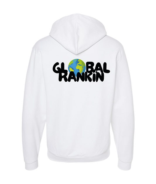 Global Rankin - Logo - White Zip Up Hoodie