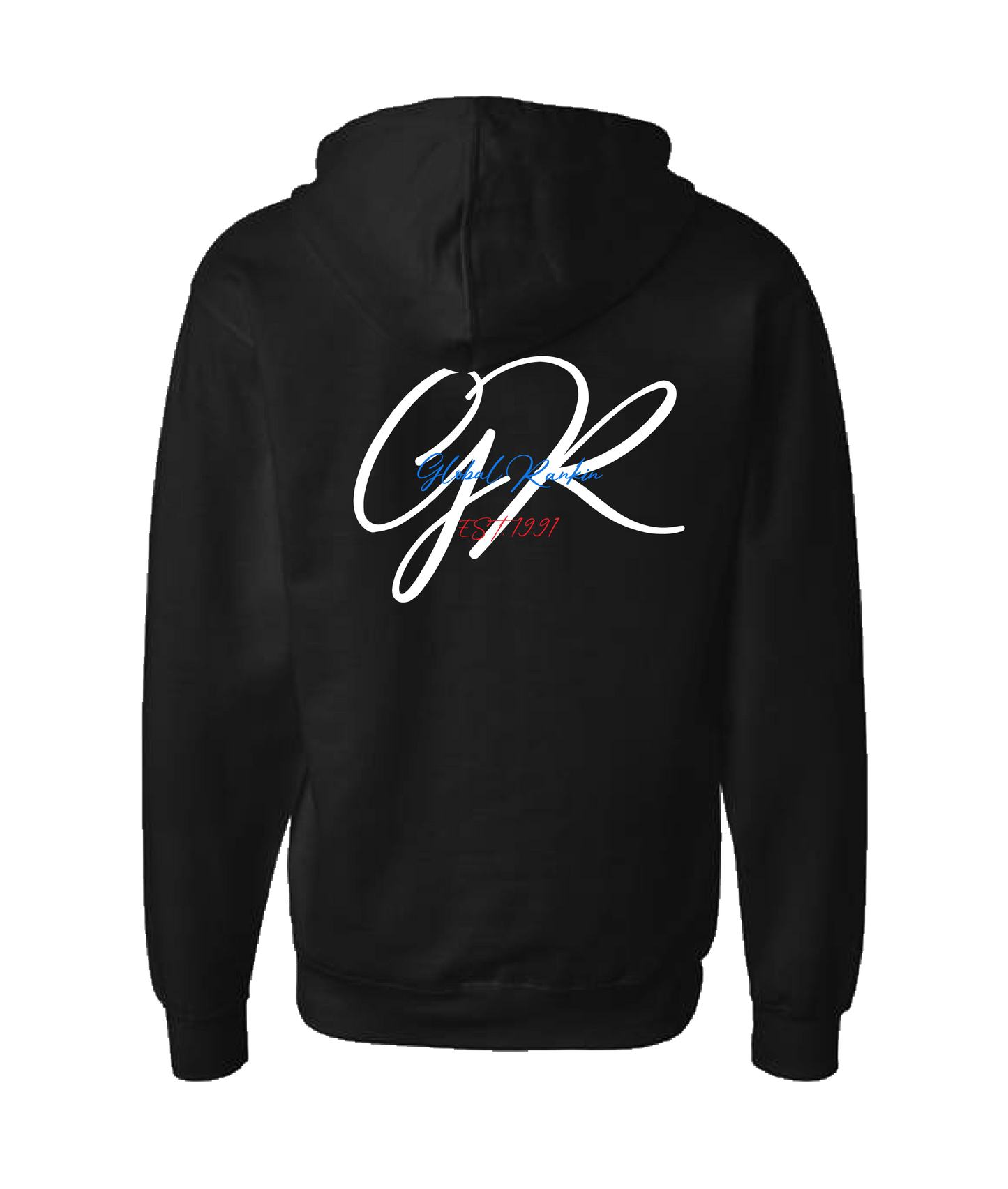 Global Rankin - Initials EST 1991 - Black Zip Up Hoodie