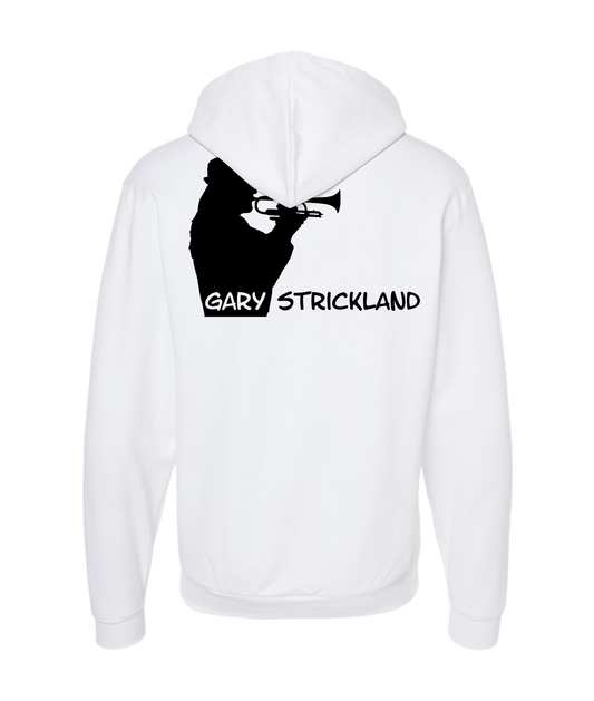 garystricklandmusic - Logo - White Zip Up Hoodie