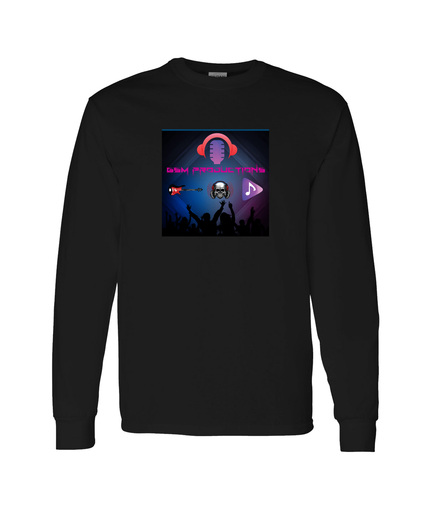 GSM Productions - Logo - Black Long Sleeve T