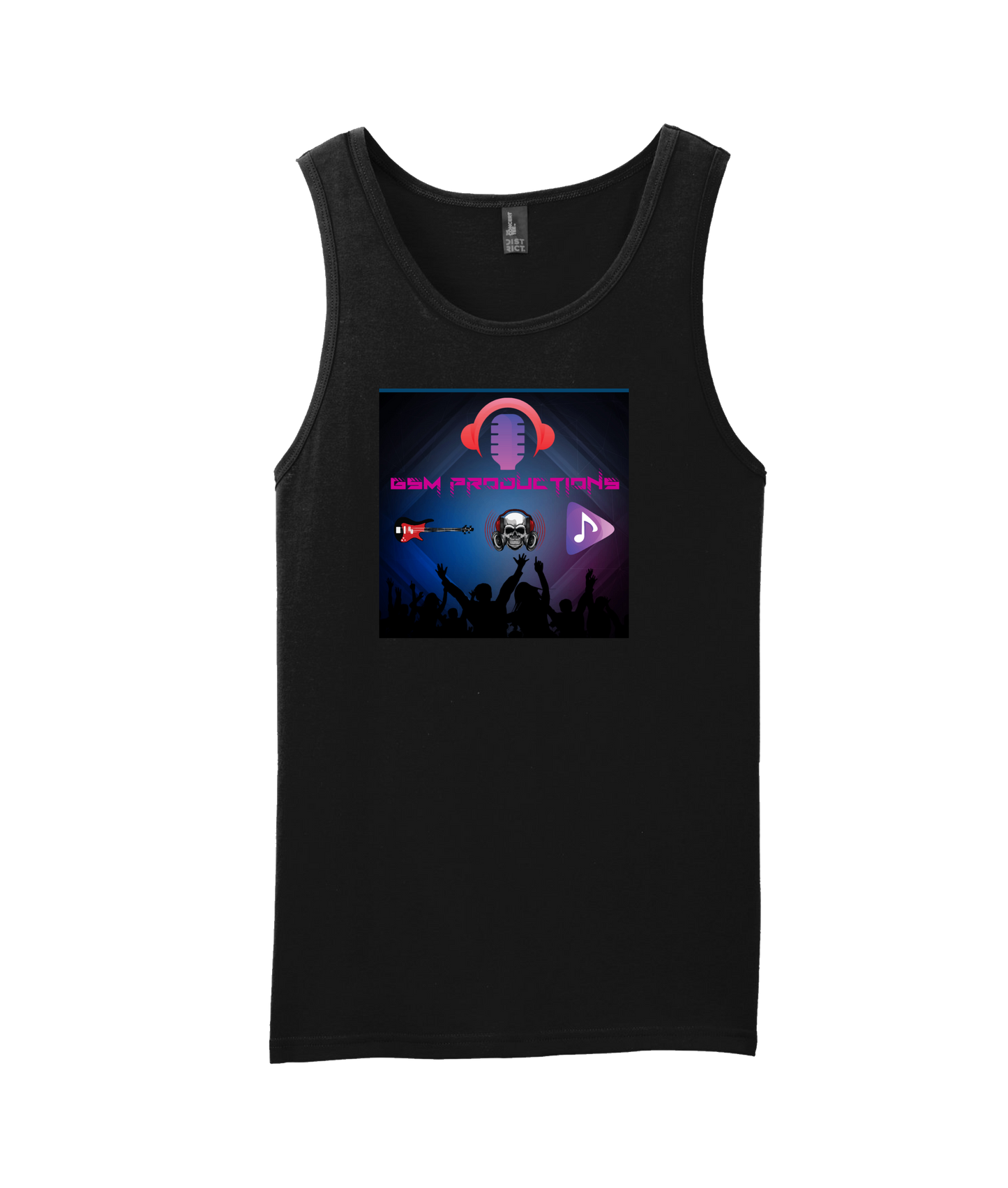 GSM Productions - Logo - Black Tank Top