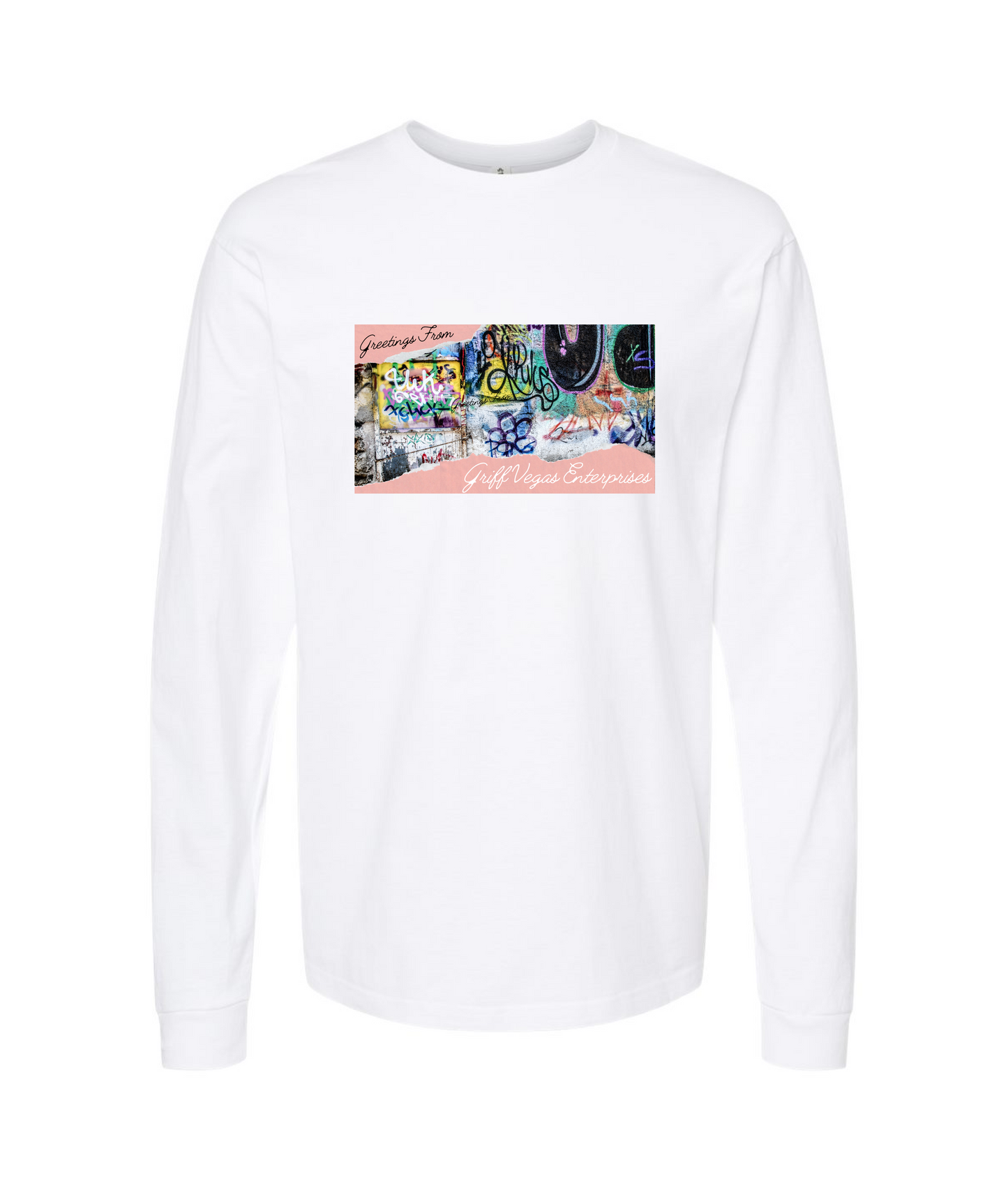 Griff Vegas Enterprise Greetings White Long Sleeve T