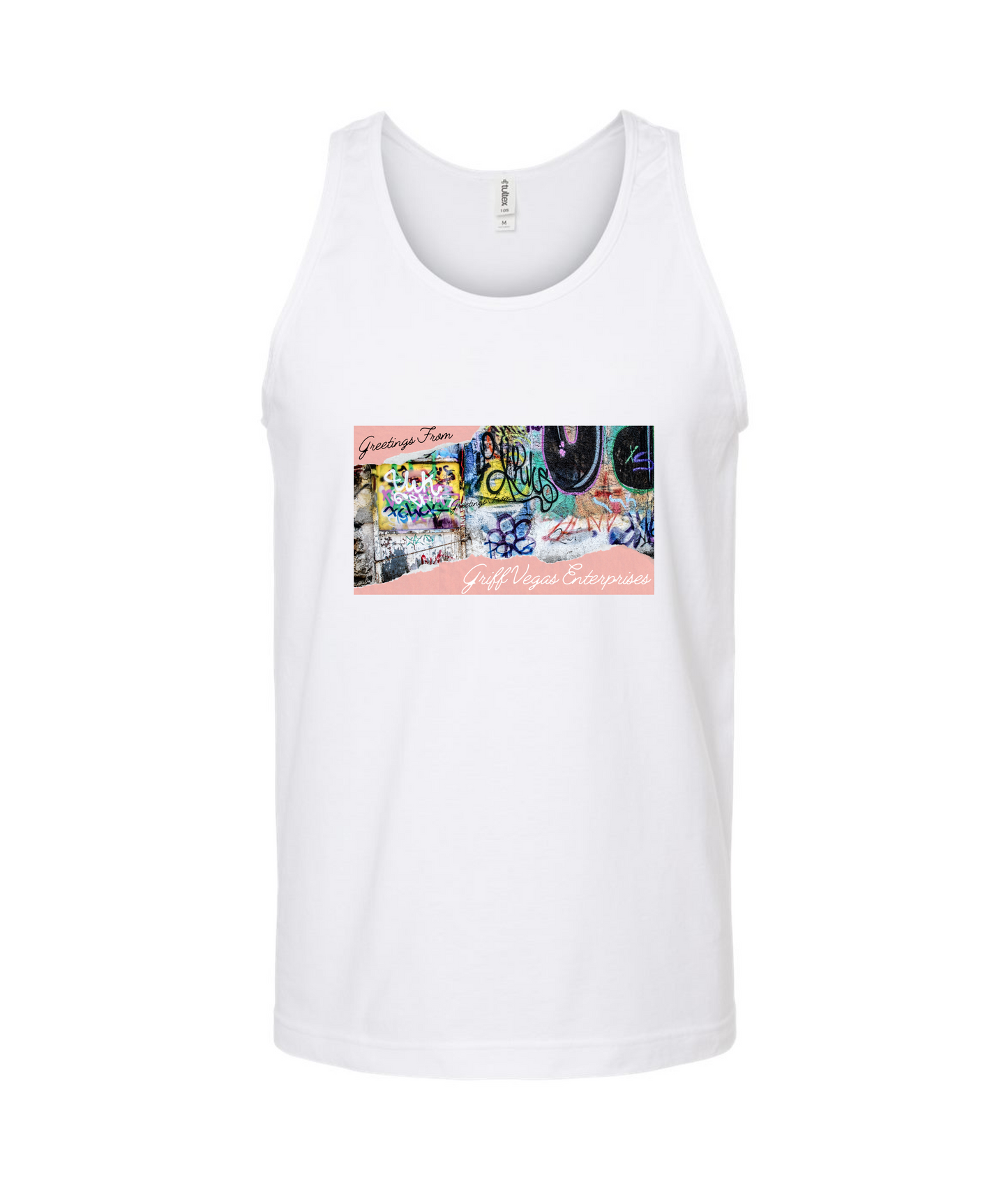 Griff Vegas Enterprise Greetings White Tank Top