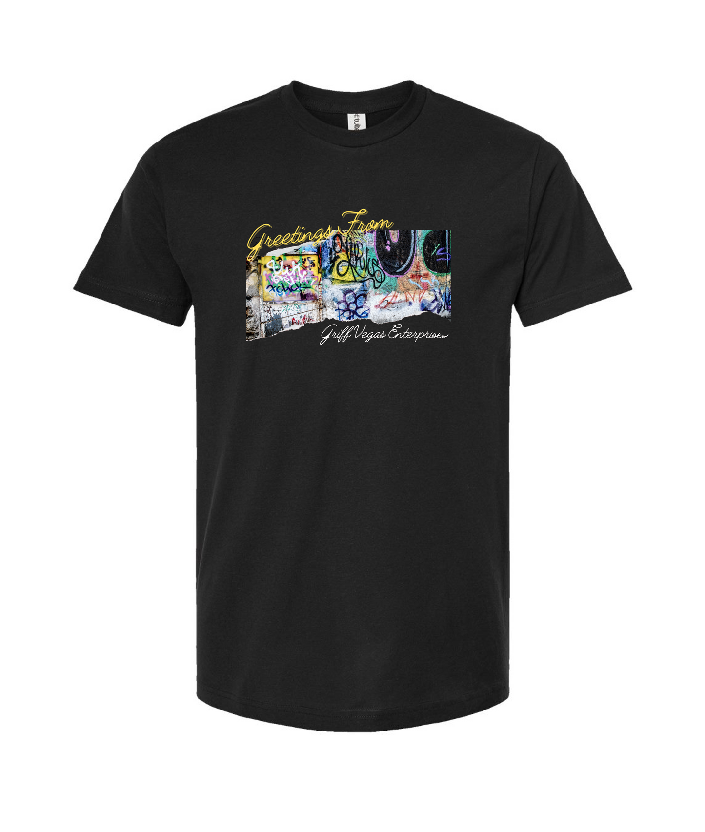 Griff Vegas Enterprise Greeting Black T-Shirt