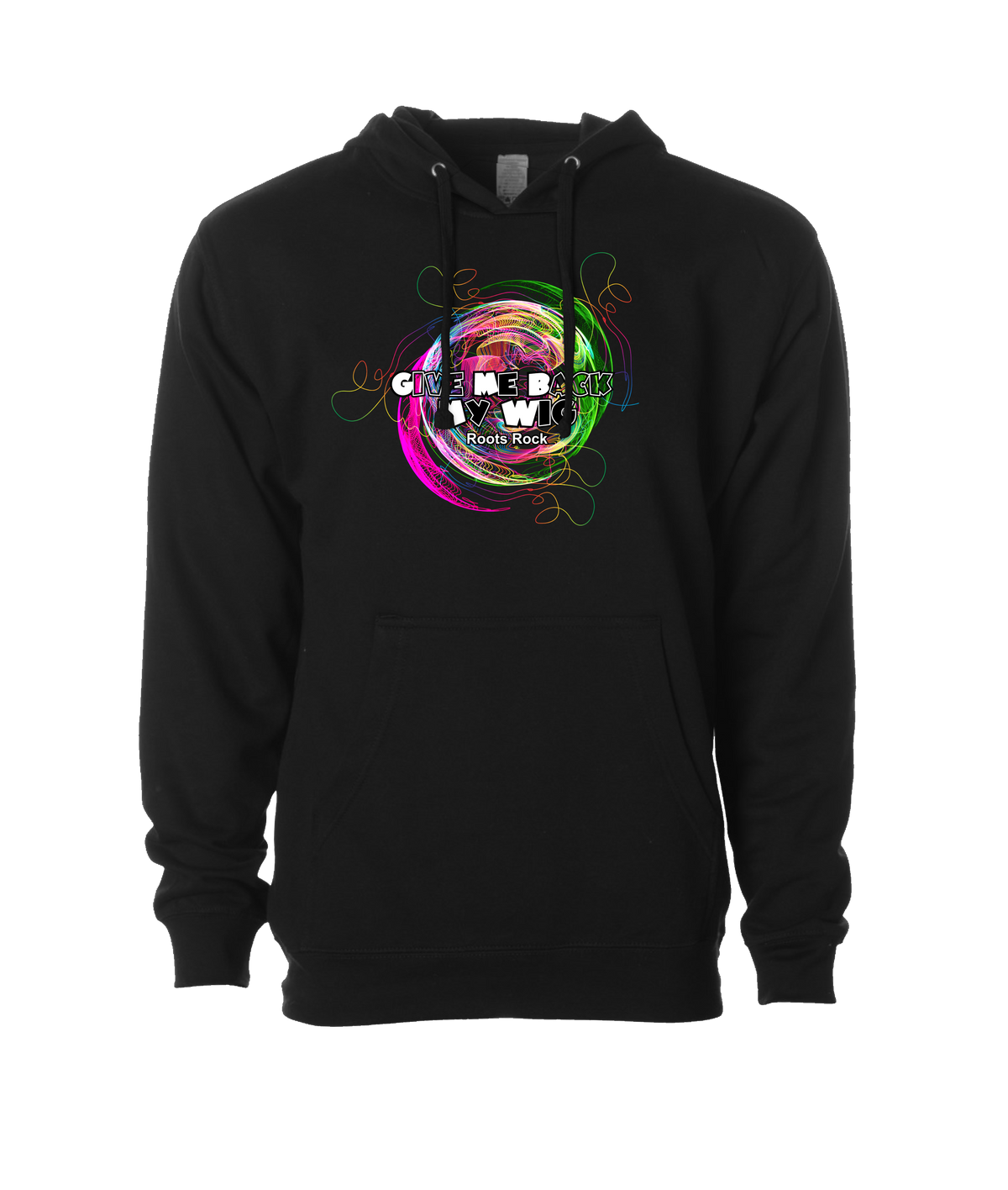Give Me Back My Wig Band - Roots Rock - Black Hoodie