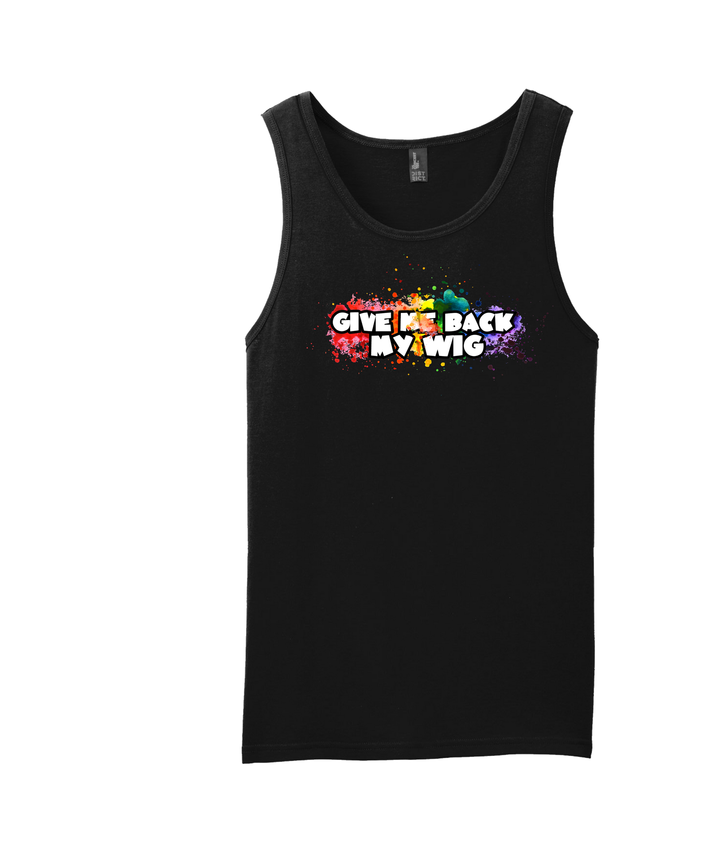 Give Me Back My Wig - Paint Splatter - Black Tank Top