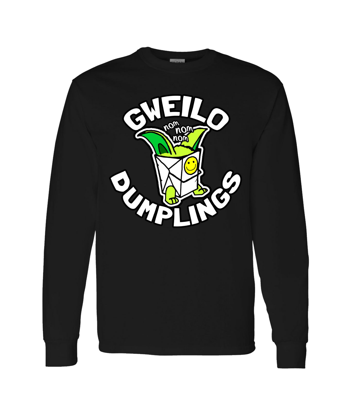 V-GWETOP - NOM NOM - Black Long Sleeve T