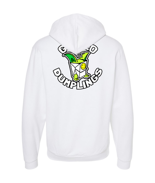 Gweilo Dumplings - NOM NOM - White Zip Up Hoodie