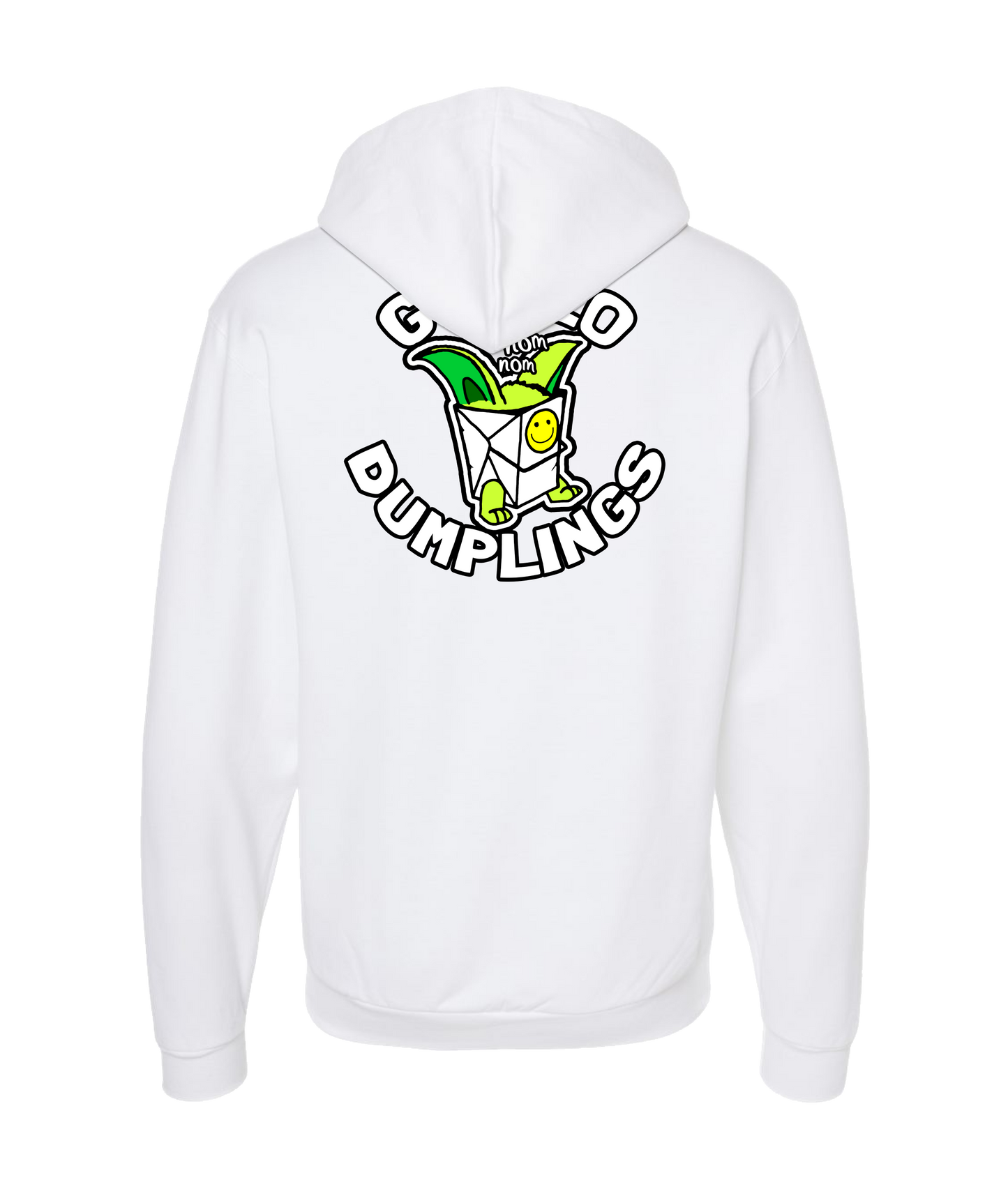 V-GWETOP - NOM NOM - White Zip Up Hoodie