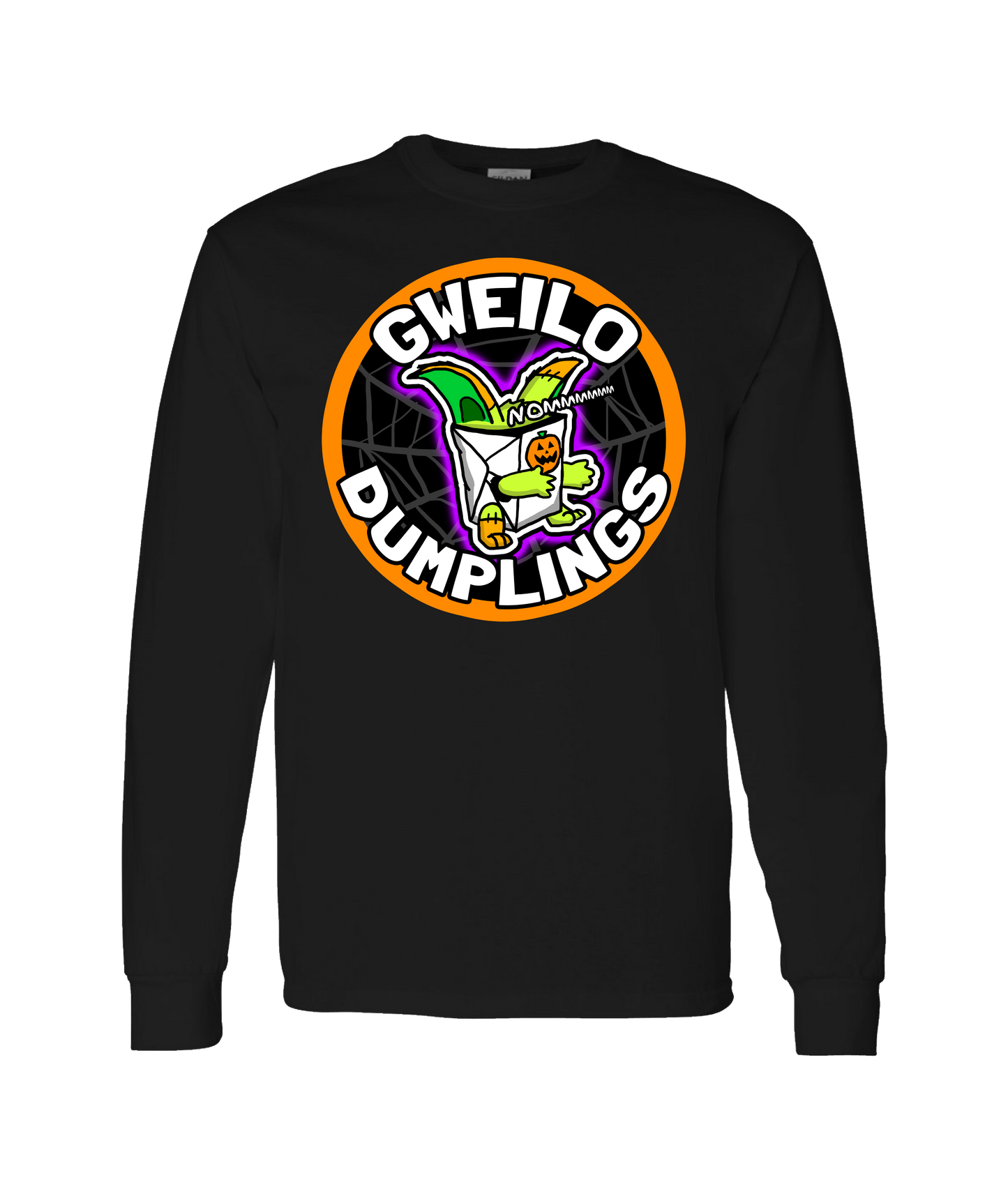 V-GWETOP - SPOOKY DUMPLINGS - Black Long Sleeve T