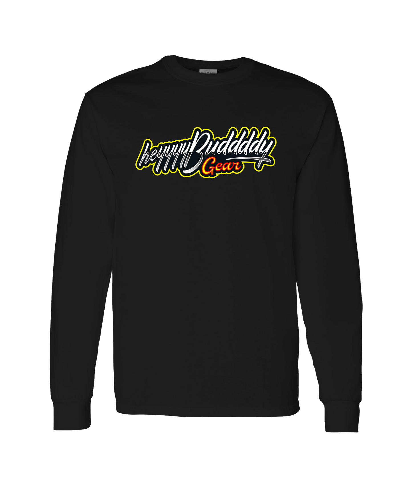 Heyyyy Buddddy Gear - Logo - Black Long Sleeve T