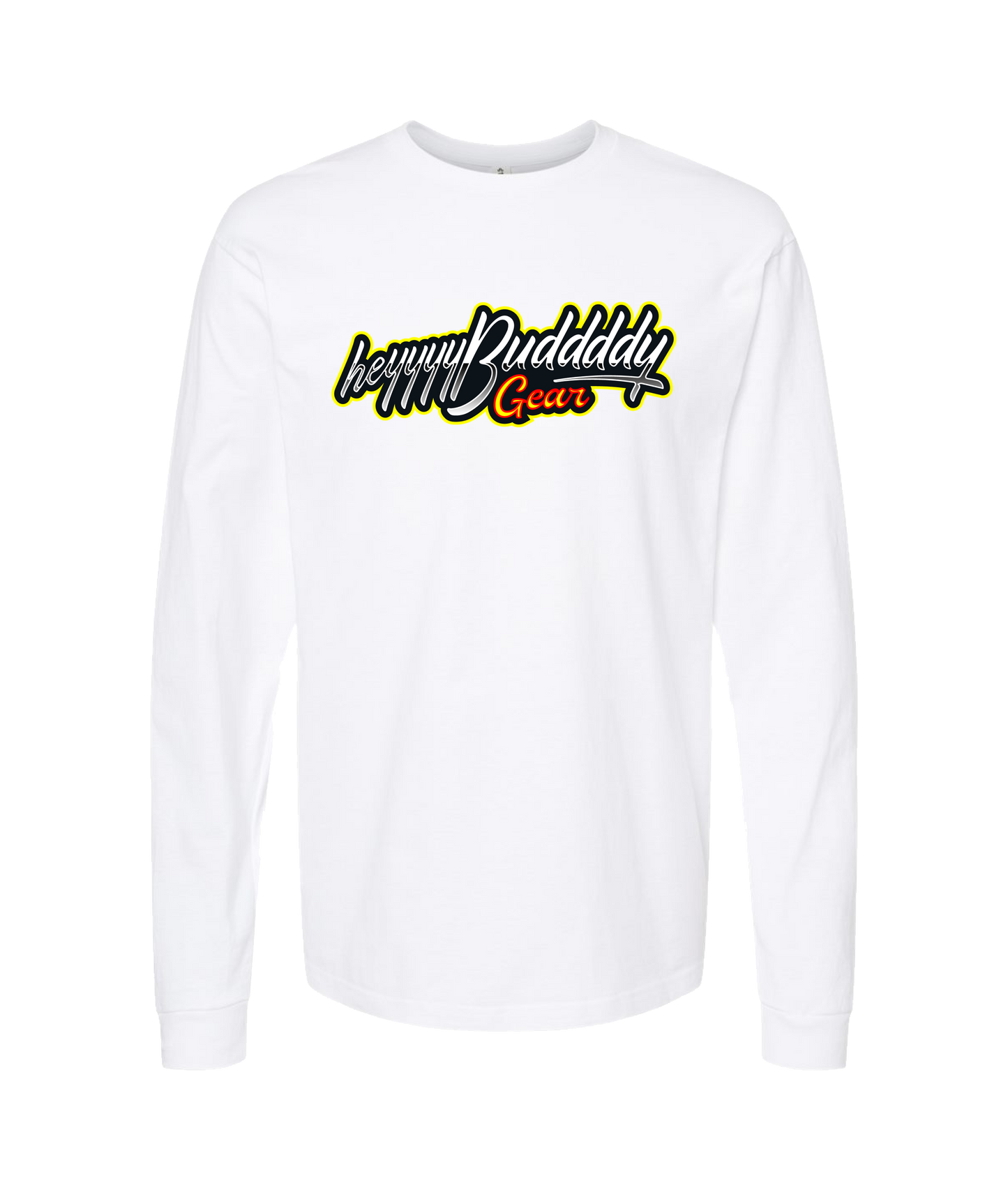 Heyyyy Buddddy Gear - Logo - White Long Sleeve T
