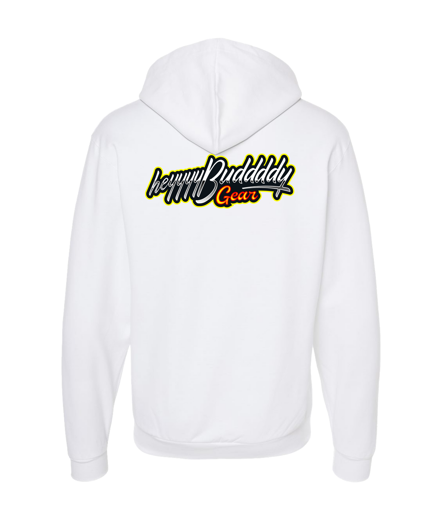 Heyyyy Buddddy Gear - Logo - White Zip Up Hoodie