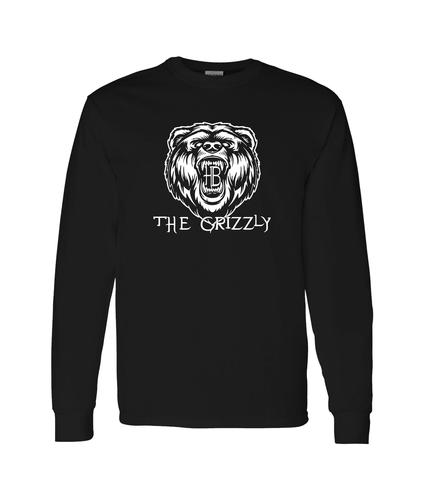 HB The Grizzly - Bear Logo - Black Long Sleeve T