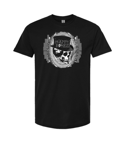 Happy Bones Jones - Smoking Skull - Black T Shirt