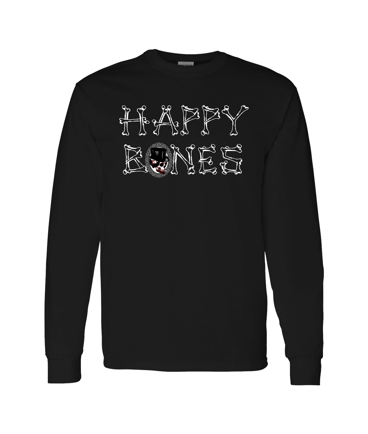 Happy Bones Jones - BONES - Black Long Sleeve T