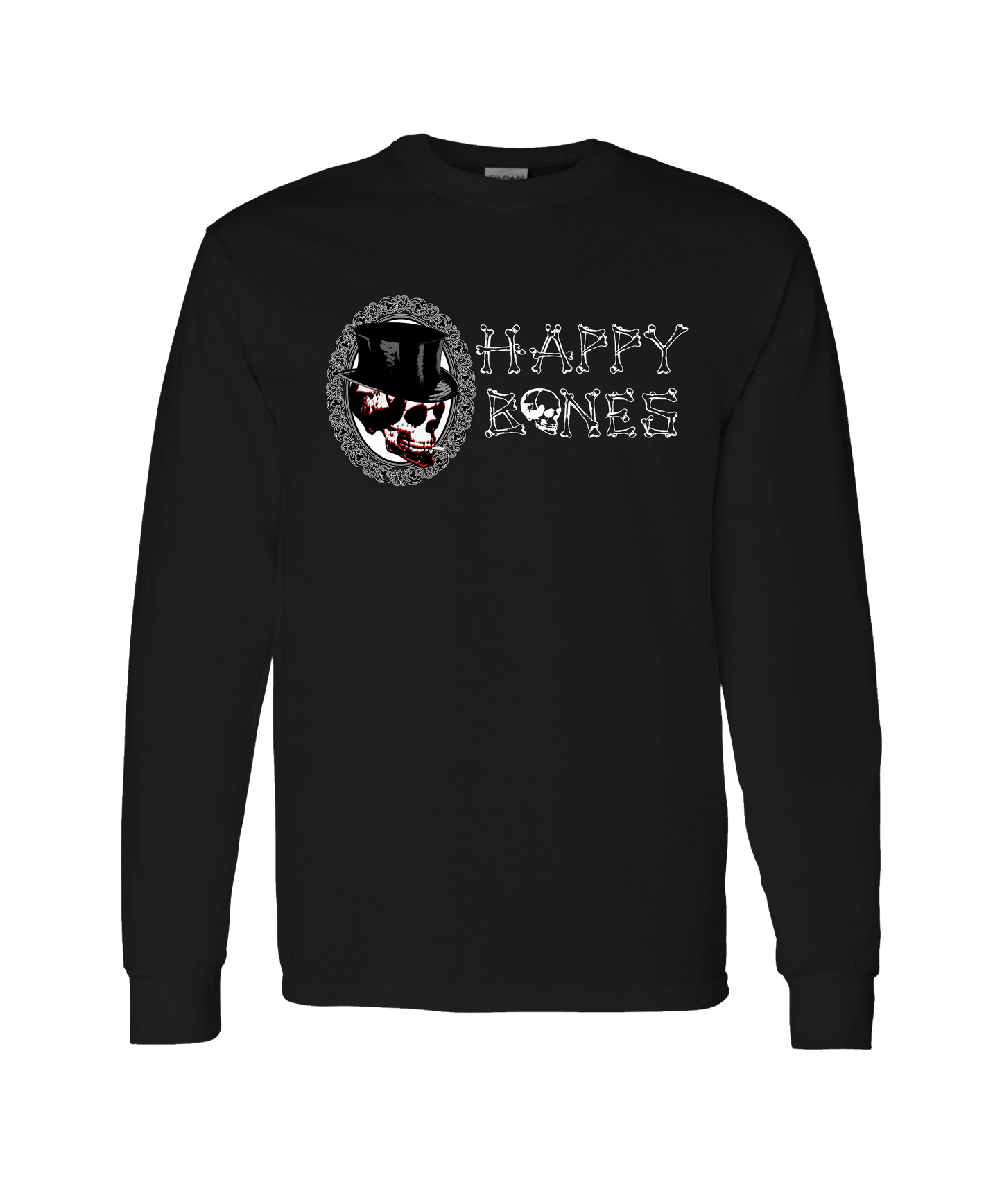 Happy Bones Jones - BONES 2 - Black Long Sleeve T