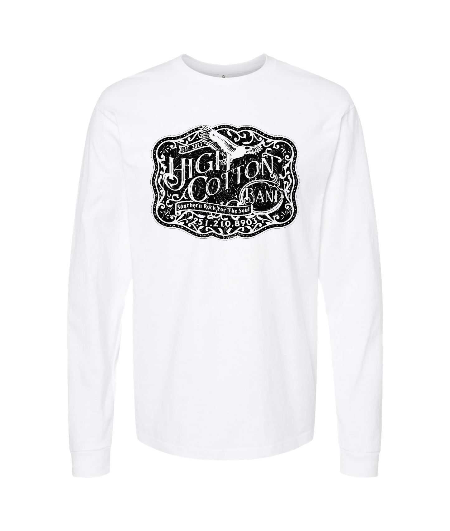High Cotton - HC Logo DK - White Long Sleeve T