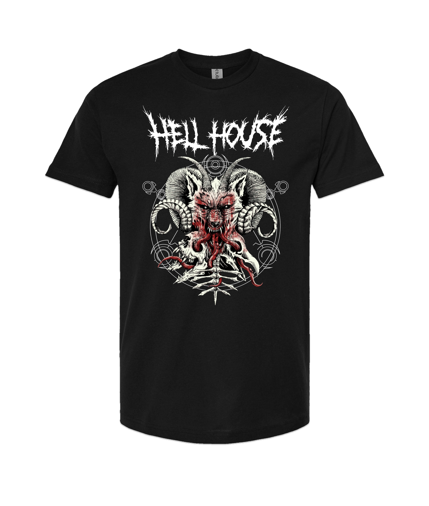 Hellhouse crypt - WOLFHORN - Black T-Shirt