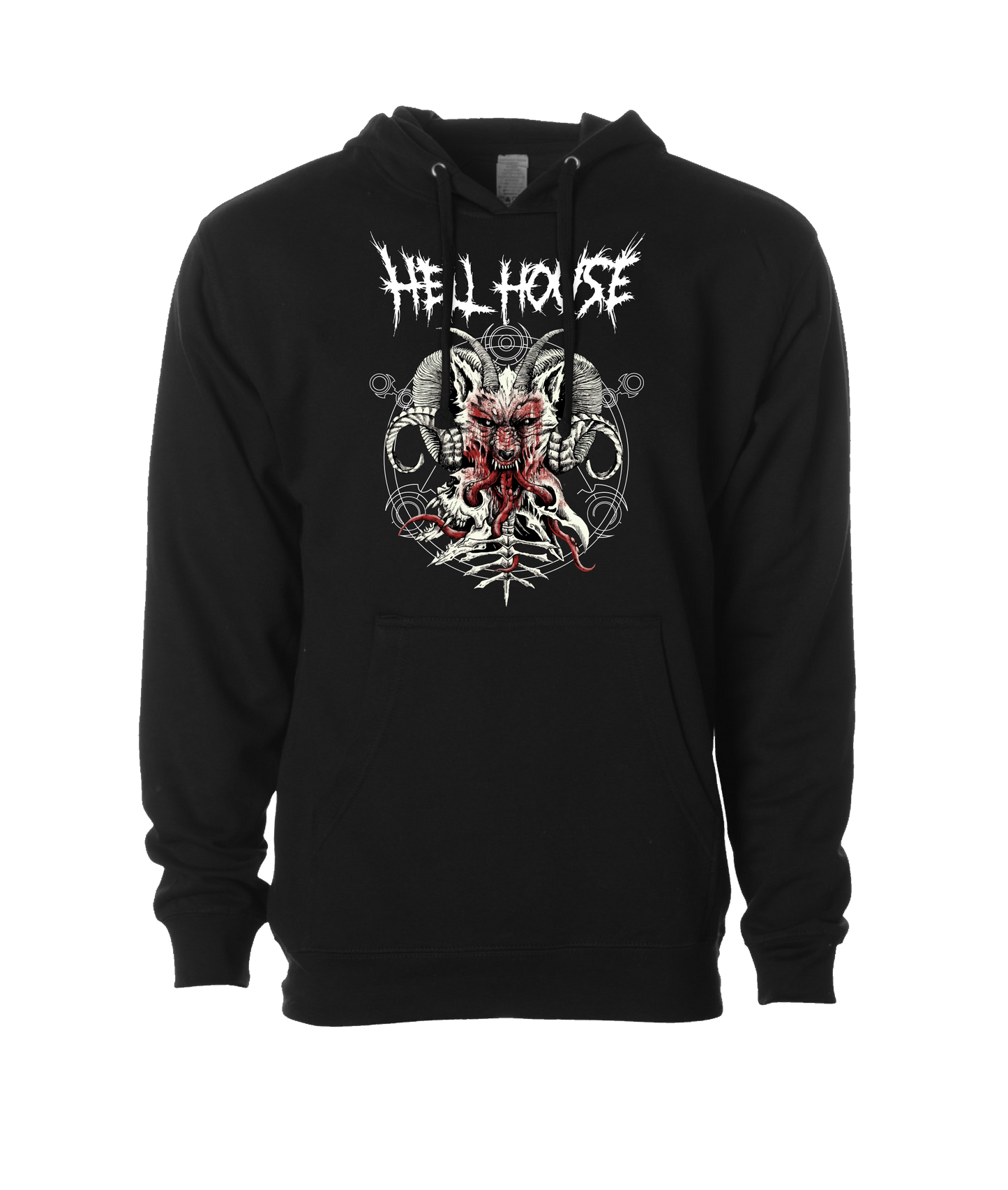Hellhouse crypt - WOLFHORN - Black Hoodie